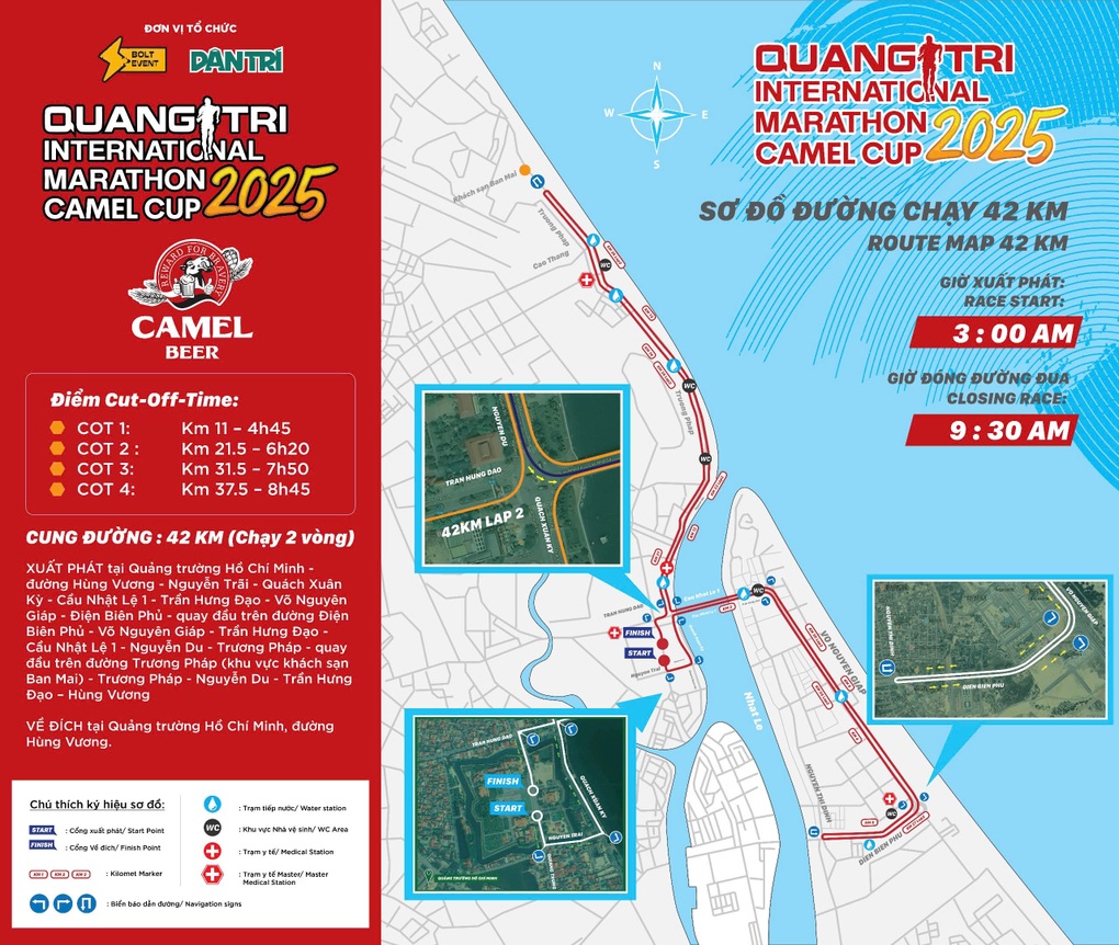 Lộ trình thi đấu tại Quang Tri International Marathon 2025 - Camel Cup - 4 Lộ trình thi đấu tại Quang Tri International Marathon 2025 - Camel Cup - 4