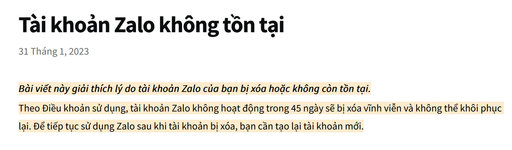 Zalo gây tranh cãi vì xóa tin nhắn tài khoản không hoạt động sau 45 ngày - 1