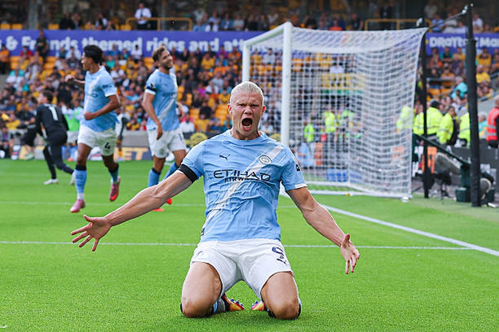 Haaland lập cú đúp, Man City thắng tưng bừng trước Wolves - 1