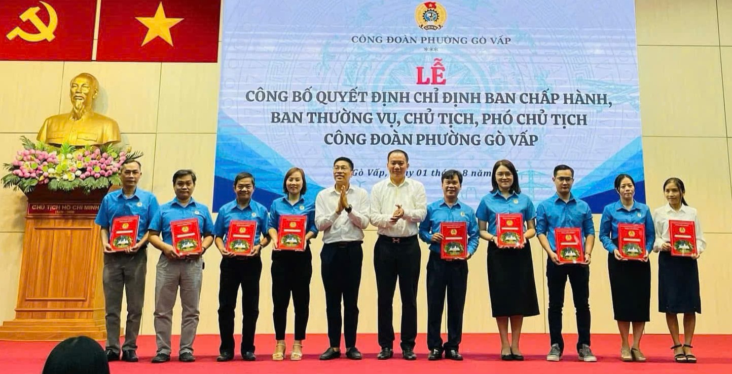 Công đoàn phường Gò Vấp công bố quyết định thành lập - Ảnh 1.