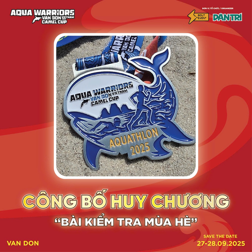 Huy chương và áo finisher tại Aqua Warriors Vân Đồn 2025 - Camel Cup - 1