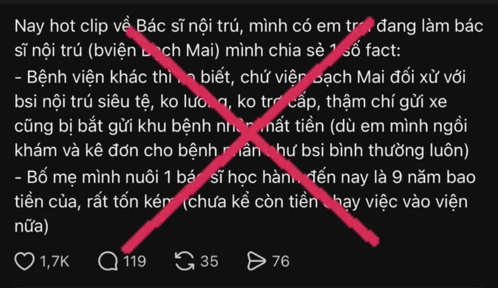 Thực hư thông tin Bệnh viện Bạch Mai đối xử với bác sĩ nội trú siêu tệ - 1